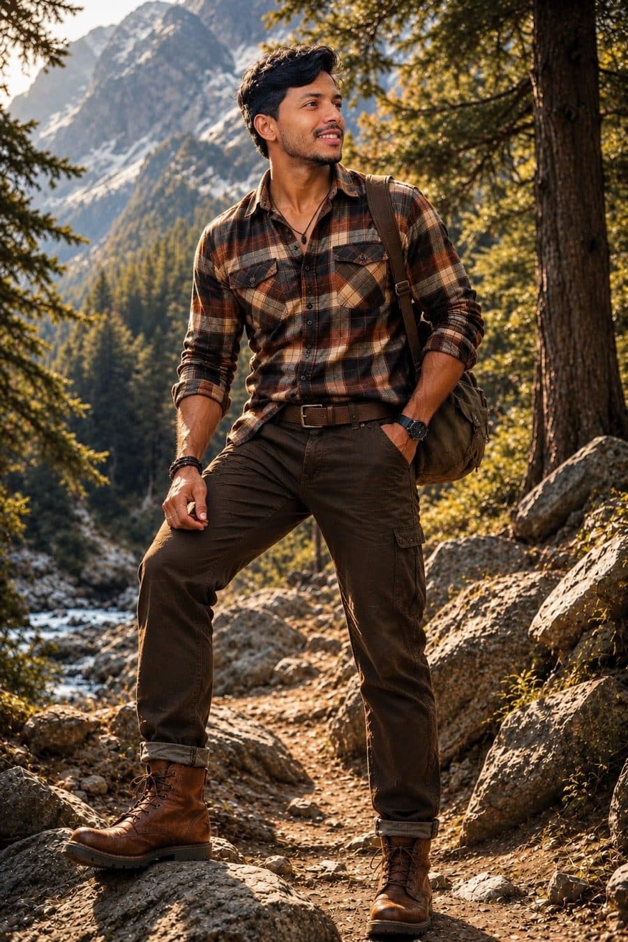 “Não é sobre o caminho ser fácil, é sobre ter coragem para continuar explorando.” 🏔️🌲✨